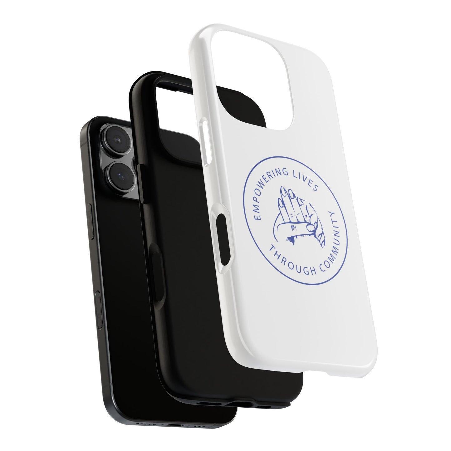 Phone Case — “Empowering Lives Through Community” Minimalist Protective Case
