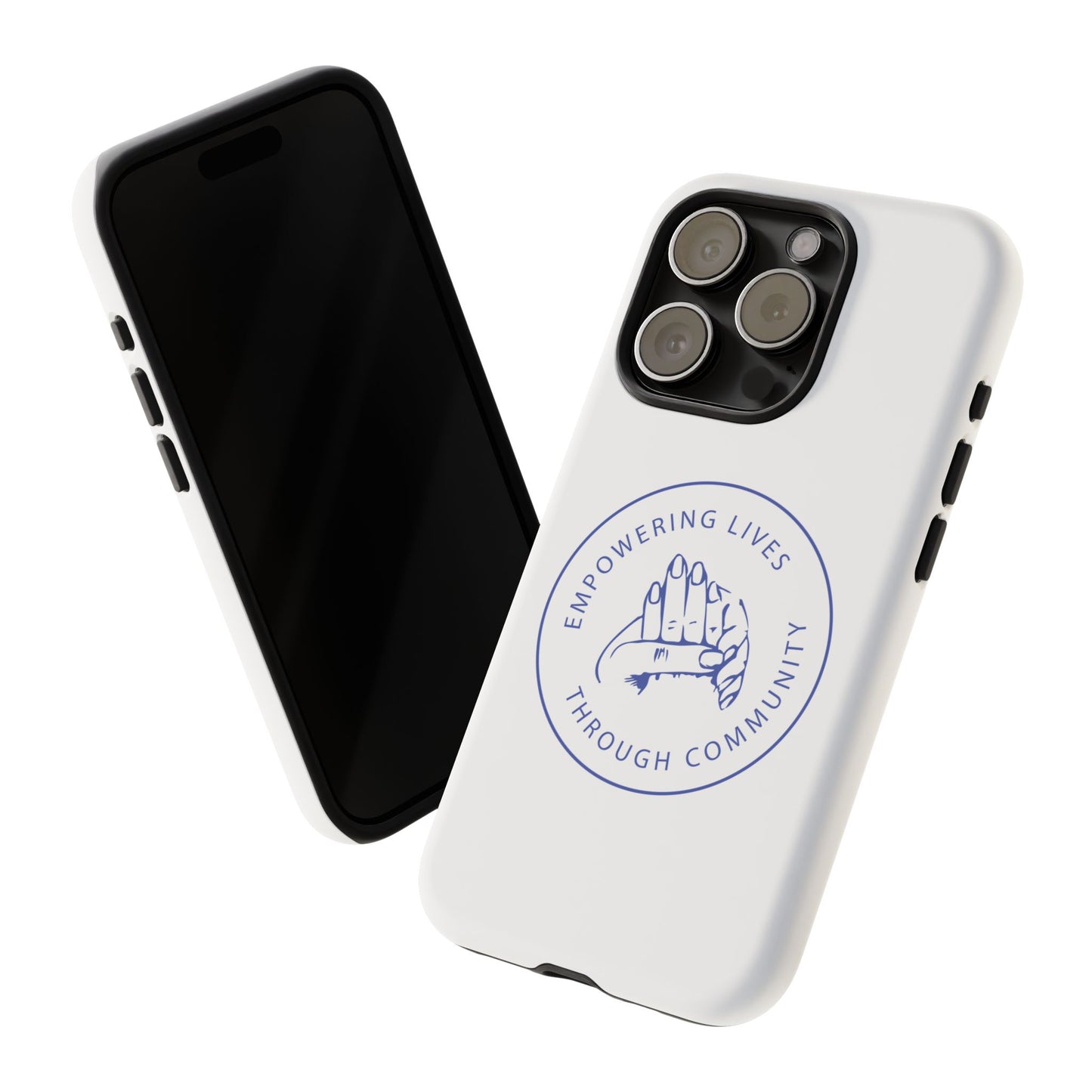 Phone Case — “Empowering Lives Through Community” Minimalist Protective Case