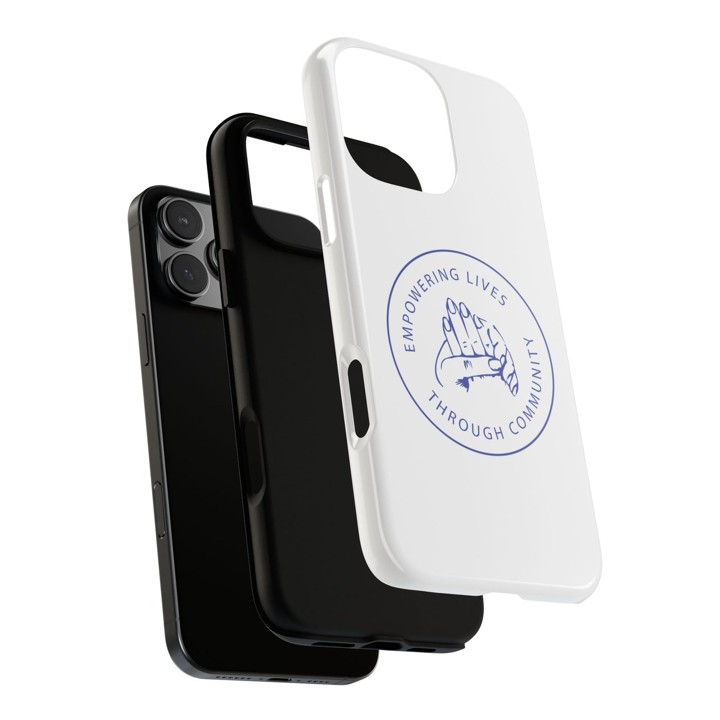 Phone Case — “Empowering Lives Through Community” Minimalist Protective Case