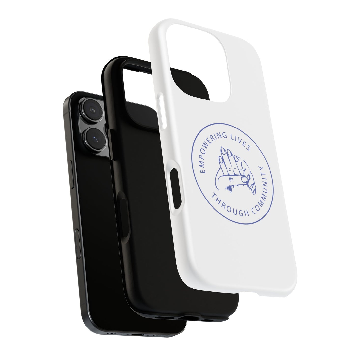 Phone Case — “Empowering Lives Through Community” Minimalist Protective Case