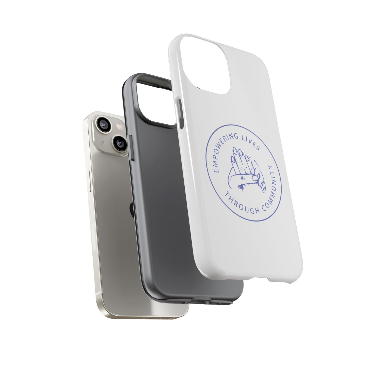 Phone Case — “Empowering Lives Through Community” Minimalist Protective Case