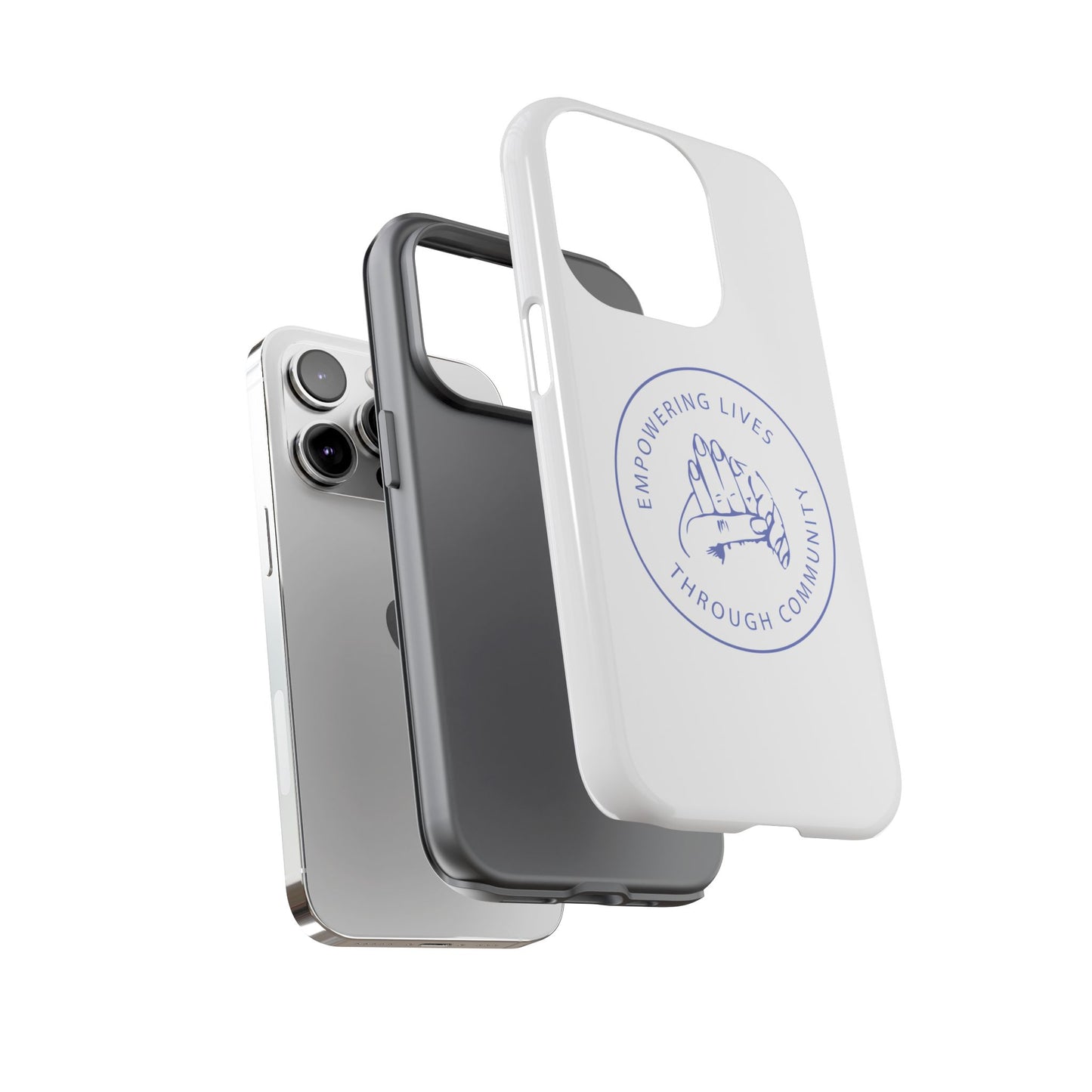 Phone Case — “Empowering Lives Through Community” Minimalist Protective Case