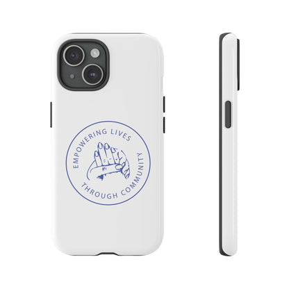 Phone Case — “Empowering Lives Through Community” Minimalist Protective Case