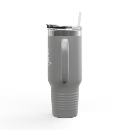 40oz Insulated Travel Mug — Prayer Hands Design (Stay Blessed)