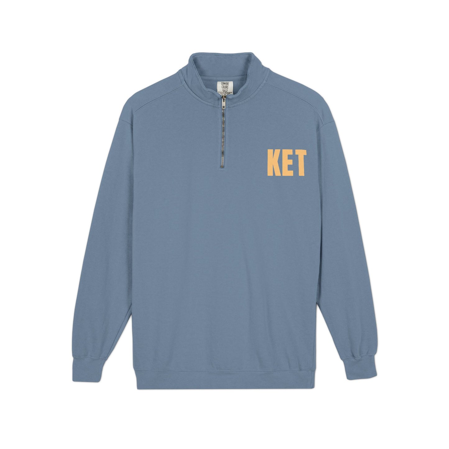 Quarter-Zip Sweatshirt — KET Chest Logo Casual Pullover