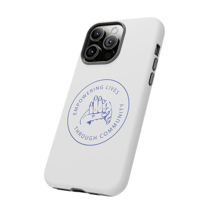 Phone Case — “Empowering Lives Through Community” Minimalist Protective Case