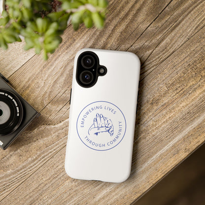Phone Case — “Empowering Lives Through Community” Minimalist Protective Case