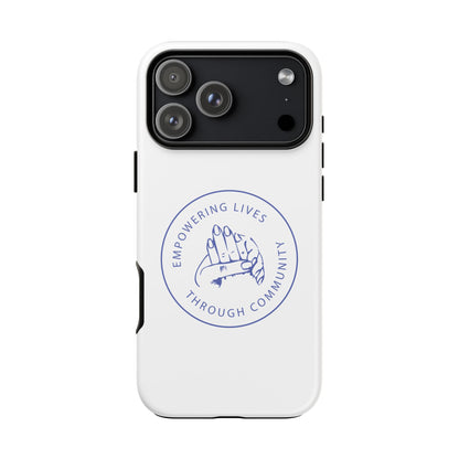 Phone Case — “Empowering Lives Through Community” Minimalist Protective Case