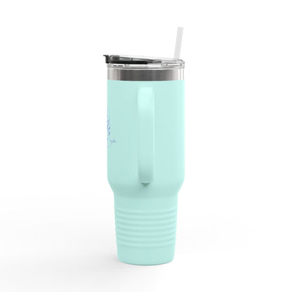 40oz Insulated Travel Mug — Prayer Hands Design (Stay Blessed)