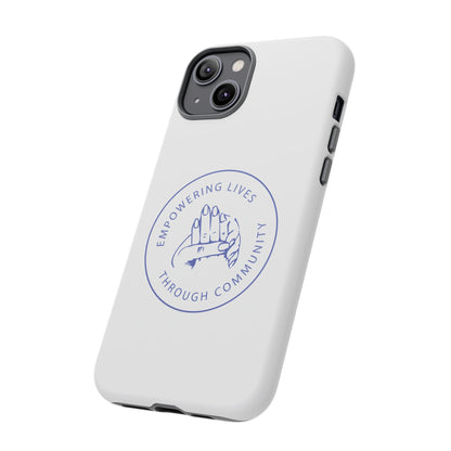 Phone Case — “Empowering Lives Through Community” Minimalist Protective Case
