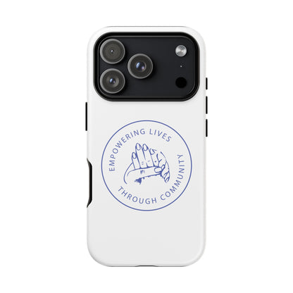 Phone Case — “Empowering Lives Through Community” Minimalist Protective Case