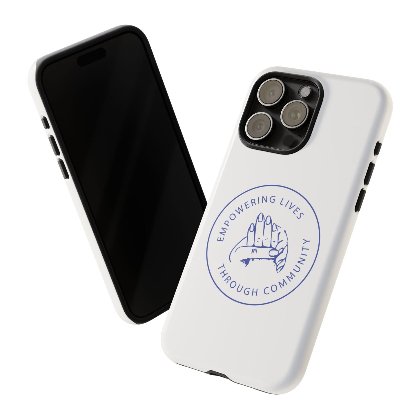 Phone Case — “Empowering Lives Through Community” Minimalist Protective Case