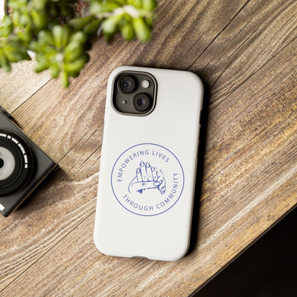 Phone Case — “Empowering Lives Through Community” Minimalist Protective Case
